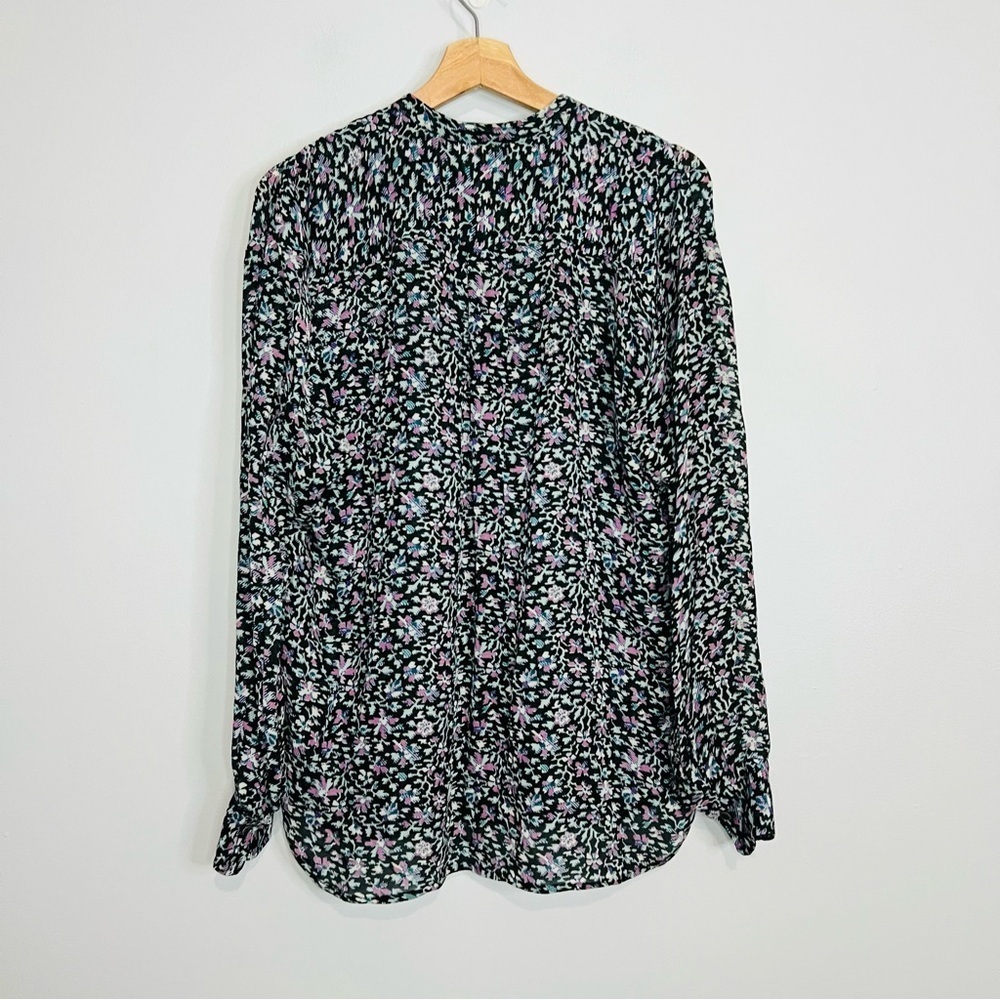Isabel Marant Multicolor Floral Blouse long sleeve button front size 34 - Picture 5 of 6